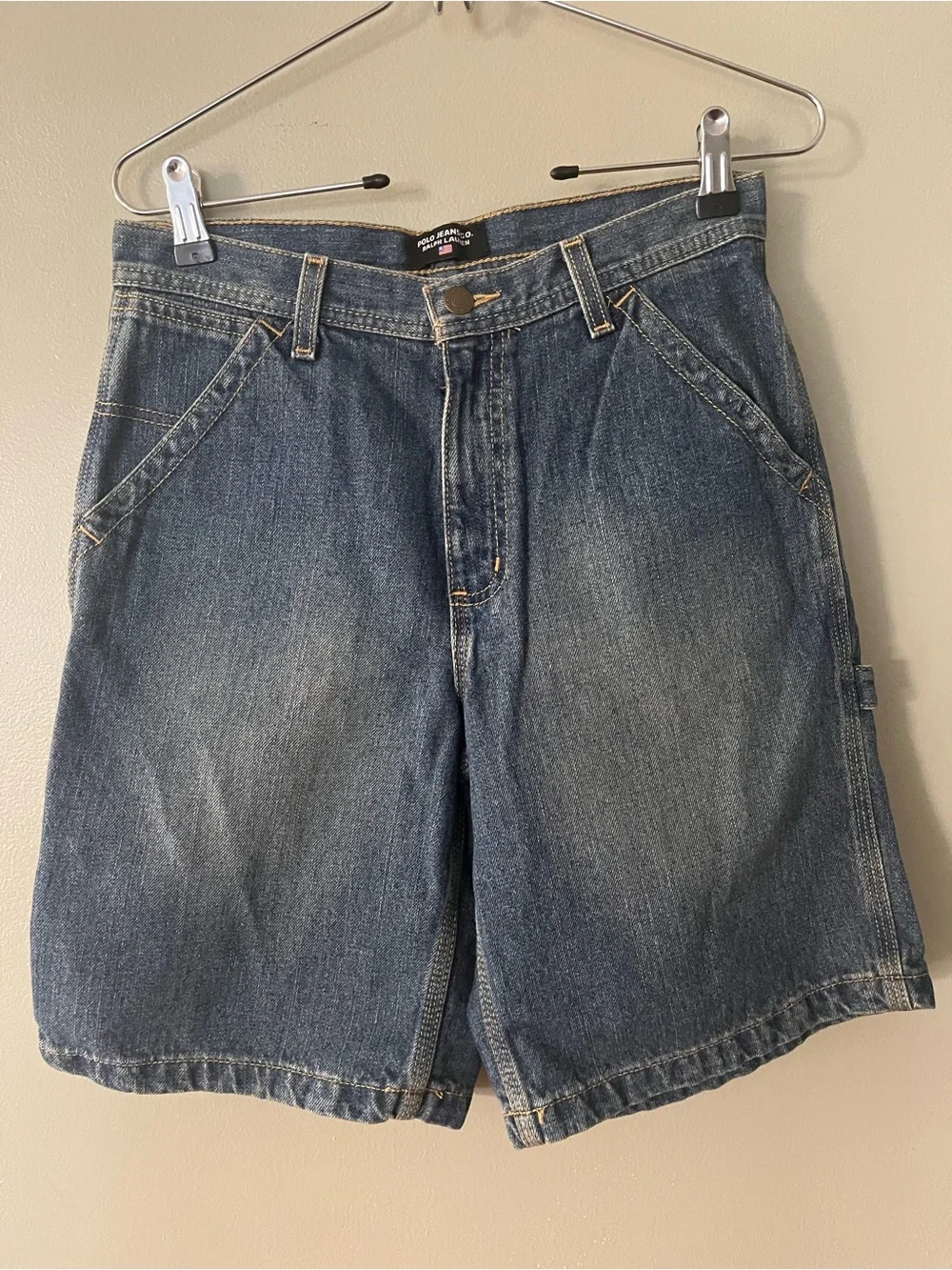 Polo Jeans Company Carpenter Denim baggy Shorts - Blue Boy 12